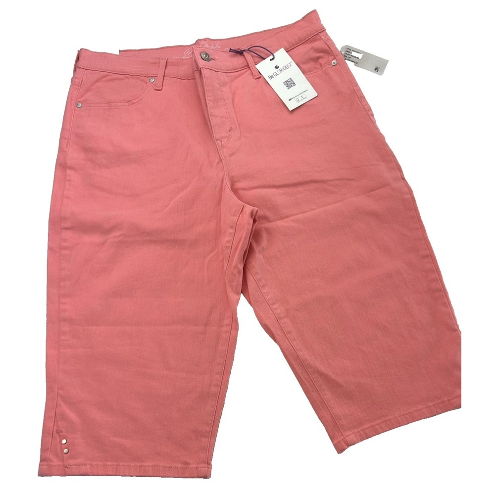 NWT Gloria Vandrbilt Skimmer Capri Grandmacore Effortless Vaca Coral Size 14P